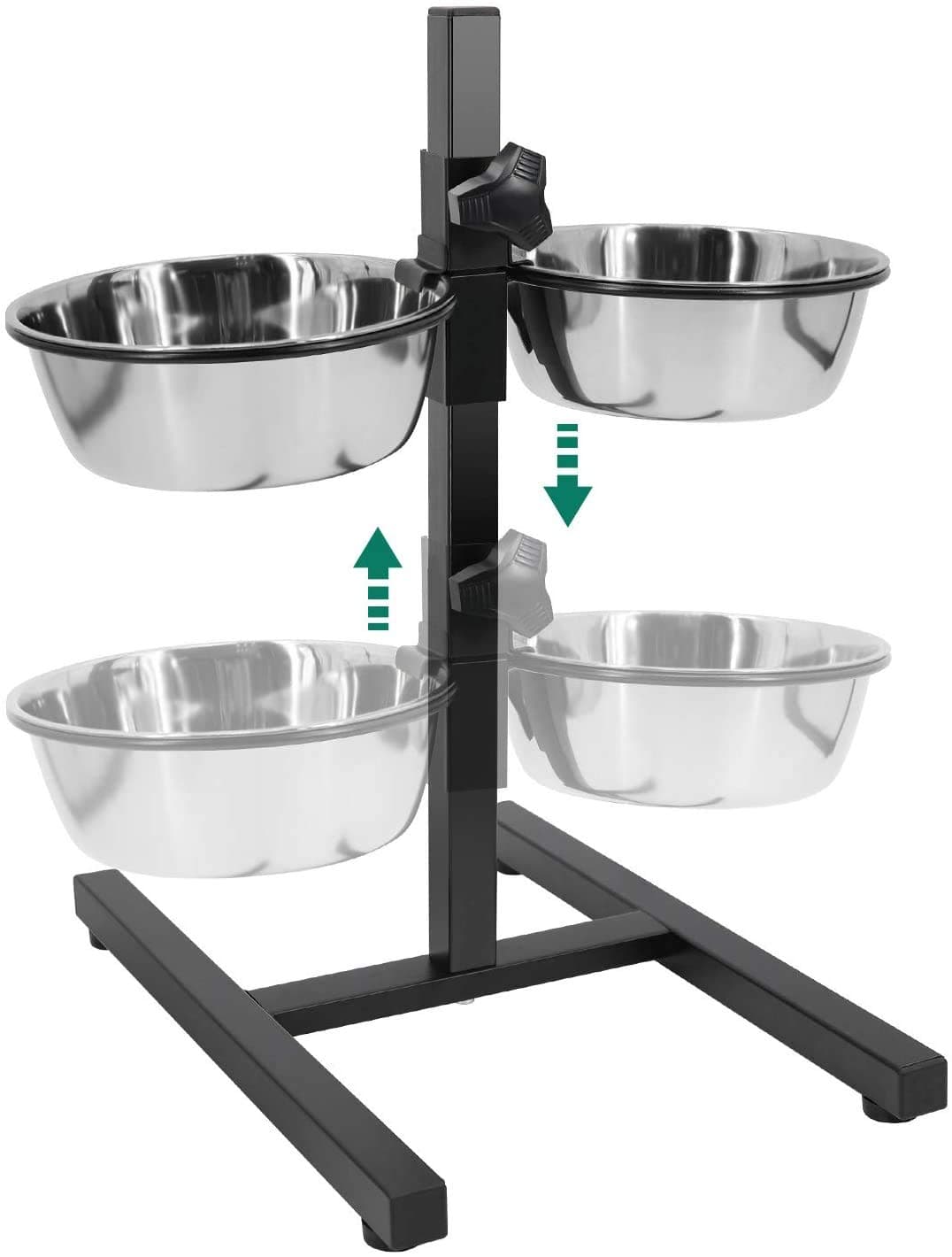 Elevated Double Bowl Feeding Station